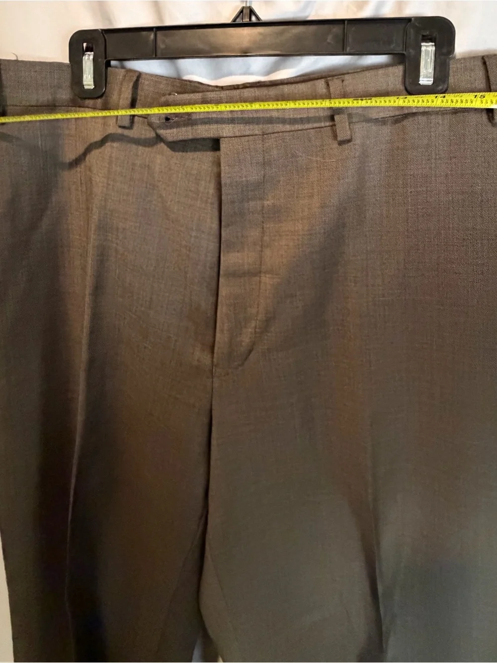 Men’s Gray Dress Pants Slacks 36x32 Flat Front Classic Fit